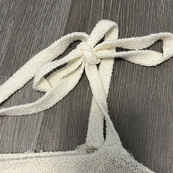 Impeccable Pig | Tie Off-the-Shoulder LS Knit Sweater Top - Picture 2 of 6